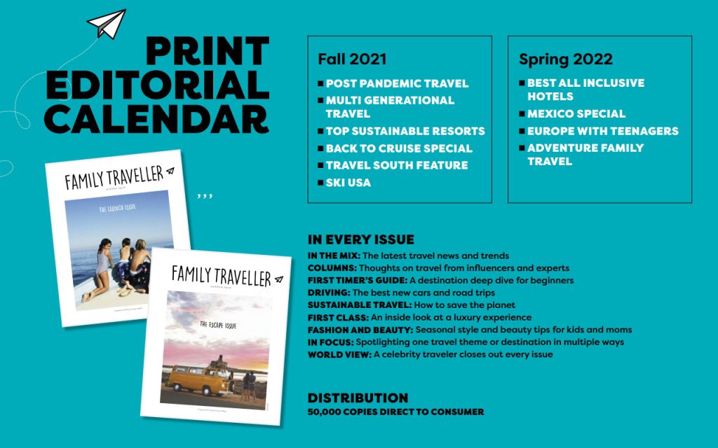 Family Traveller - Print Editorial Calendar